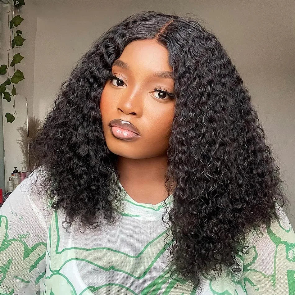 12A 100% Human Hair Water Wave Brazilian Virgin Hair Wig 200% Density 5X5 Water Curly Lace Closure Glueless Wig with Baby Hair