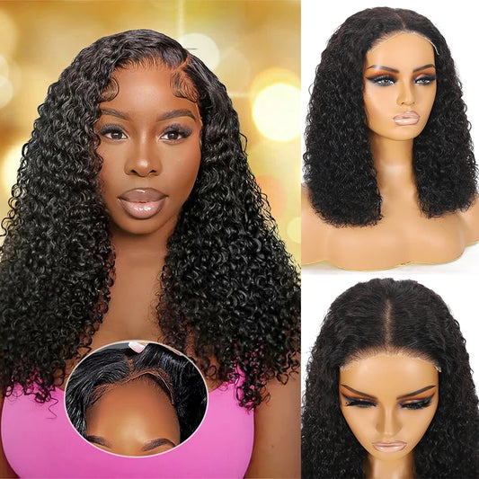 12A 100% Human Hair Water Wave Brazilian Virgin Hair Wig 200% Density 5X5 Water Curly Lace Closure Glueless Wig with Baby Hair